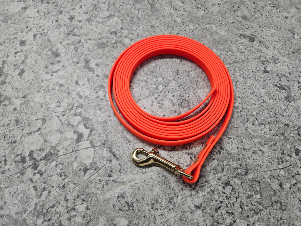 1/2" Neon Orange Biothane Drag line